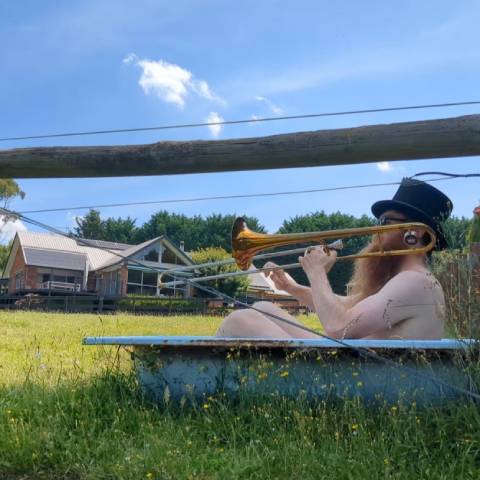 Matt enjoying the festival grounds